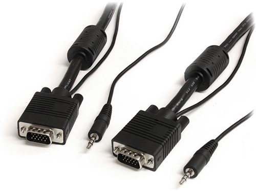 StarTech.com 15m Coax Hoge Resolutie VGA Monitorkabel met Audio HD15 M/M