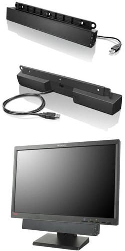 Lenovo USB Soundbar Zwart 2.0 kanalen 2,5 W