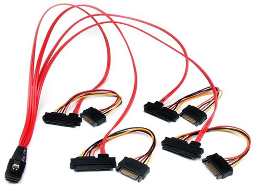 StarTech.com 50cm Interne Serial Attached SCSI Mini SAS Kabel SFF8087 naar 4x SFF8482