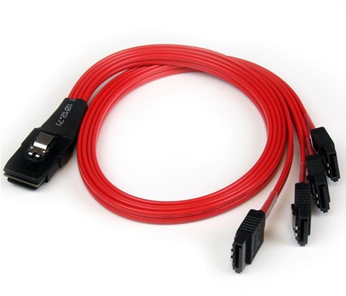 StarTech.com 50cm SFF-8087 naar 4x SATA Interne Mini SAS naar SATA Contra Kabel
