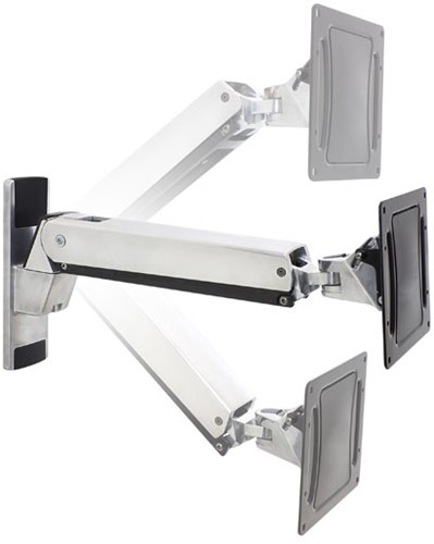 Ergotron Interactive Arm, VHD 152,4 cm (60") Aluminium, Zwart Muur