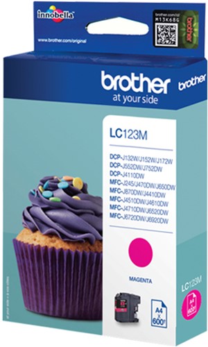 Brother LC-123M inktcartridge 1 stuk(s) Origineel Magenta-2