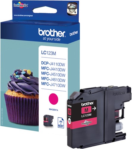 Brother LC-123M inktcartridge 1 stuk(s) Origineel Magenta
