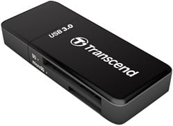 Transcend RDF5 geheugenkaartlezer USB 3.2 Gen 1 (3.1 Gen 1) Type-A Zwart