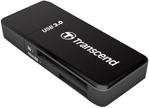 Transcend RDF5 geheugenkaartlezer USB 3.2 Gen 1 (3.1 Gen 1) Type-A Zwart