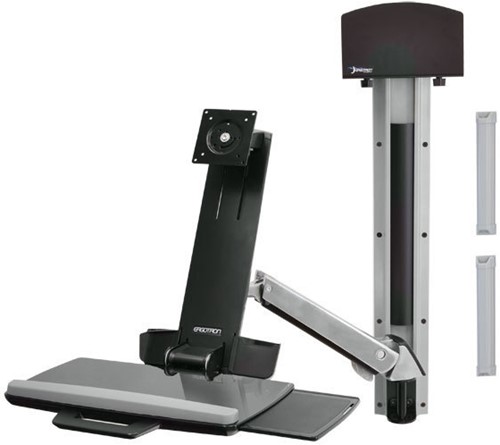 Ergotron StyleView Sit-Stand Combo System 61 cm (24") Aluminium Muur