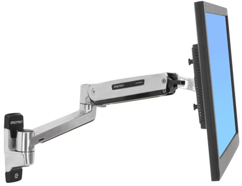 Ergotron LX Sit-Stand Wall Mount LCD Arm 106,7 cm (42") Roestvrijstaal Muur
