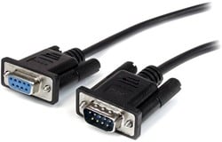 StarTech.com Zwarte straight-through DB9 RS232 seriële kabel M/F 1 m
