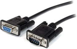 StarTech.com Zwarte straight-through DB9 RS232 seriële kabel M/F 2 m