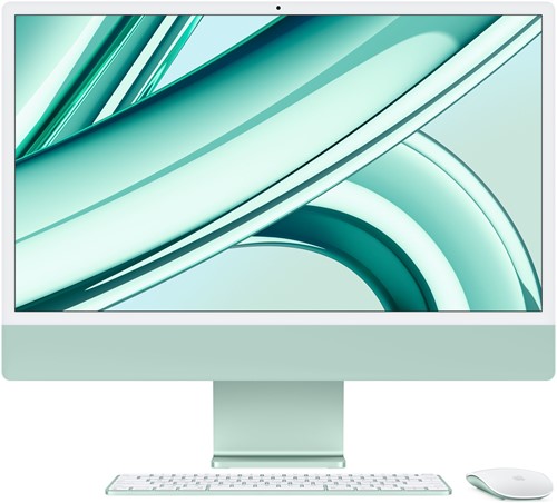 Apple iMac Apple M M3 59,7 cm (23.5") 4480 x 2520 Pixels 8 GB 256 GB SSD Alles-in-één-pc macOS Sonoma Wi-Fi 6E (802.11ax) Groen