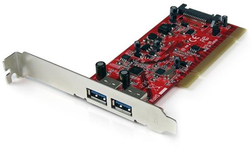 StarTech.com 2-poorts PCI SuperSpeed USB 3.0-adapterkaart met SATA-voeding