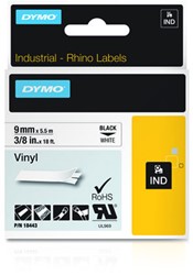 DYMO 18443 labelprinter-tape Zwart op wit