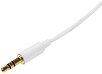 StarTech.com 1 m witte Slim 3,5 mm stereo/audiokabel M/M-2