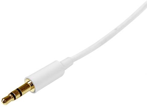 StarTech.com 1 m witte Slim 3,5 mm stereo/audiokabel M/M-2