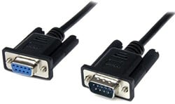 StarTech.com 1 m zwarte DB9 RS232 seriële nullmodemkabel F/M
