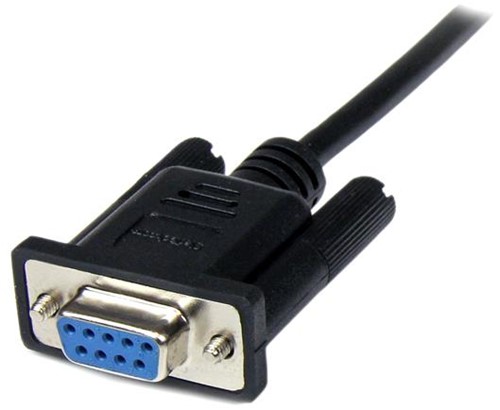 StarTech.com 1 m zwarte DB9 RS232 seriële nullmodemkabel F/M-2