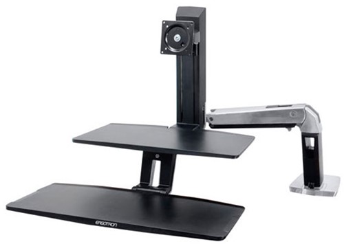 Ergotron WorkFit -A 61 cm (24") Zwart Bureau