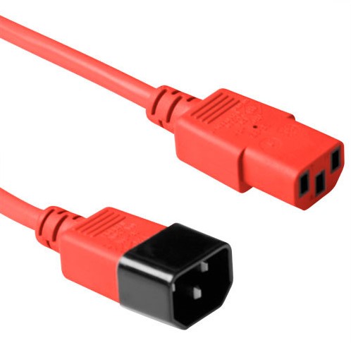 ACT C13 - C14, 1.80m Rood 1,8 m C13 stekker C14 stekker