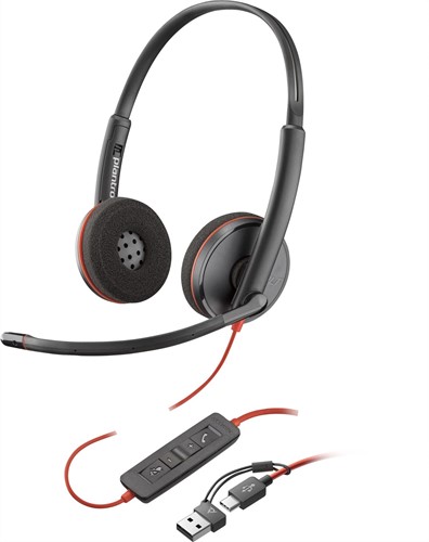 POLY Blackwire 3220 Stereo USB-C Headset + USB-C/A adapter-2