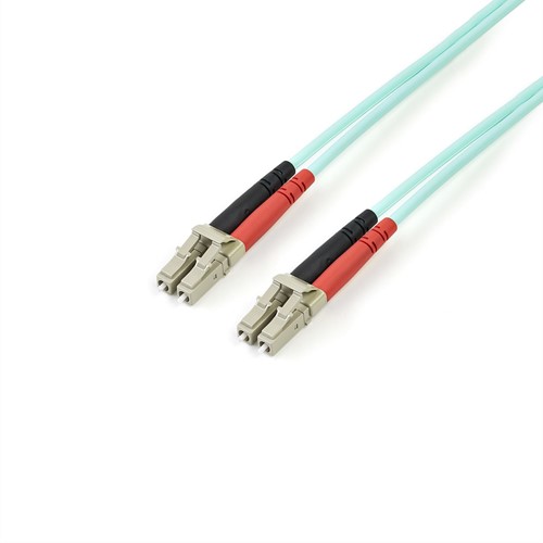 StarTech.com 3m LC/UPC naar LC/UPC OM3 Multimode Glasvezel Netwerkkabel, Full Duplex 50/125µm Zipcord Fiber, 100G Netwerken, LOMMF/VCSEL, <0.3dB Low Insertion Loss, LSZH Fiber Optic Patch Kabel