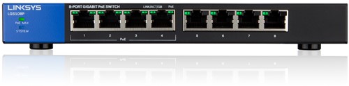 Linksys 8-poorts Gigabit PoE - desktopswitch (LGS108P)