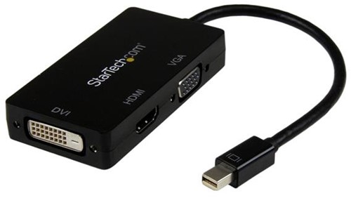 StarTech.com A/V-reisadapter: 3-in-1 Mini DisplayPort naar VGA DVI- of HDMI-converter