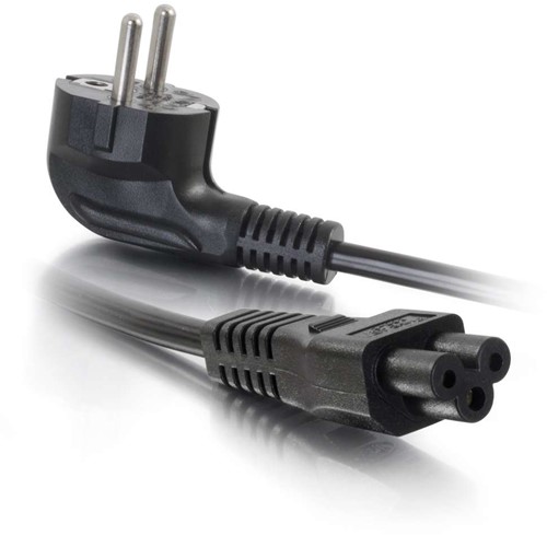 C2G 1m Europese laptopvoedingskabel (CEE 7/7 naar IEC 60320 C5)