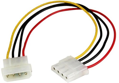 StarTech.com 30 cm Molex LP4-voedingsverlengkabel M/F