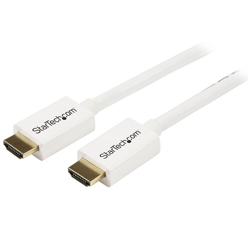 StarTech.com 3m CL3 Rated HDMI Cable met Ethernet, 4K 30Hz UHD High Speed HDMI Kabel, Ultra HD HDMI Kabel voor Wandinstallaties, 10.2 Gbps, HDMI 1.4 Video/Display Kabel, 30AWG, White