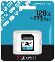 Kingston Technology 128GB SDXC Canvas Go Plus Gen4 200MB/s C10 UHS-I U3 V30-3