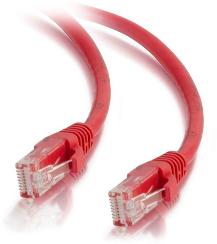 C2G 0,5m Cat5e Booted Unshielded (UTP) netwerkpatchkabel - rood