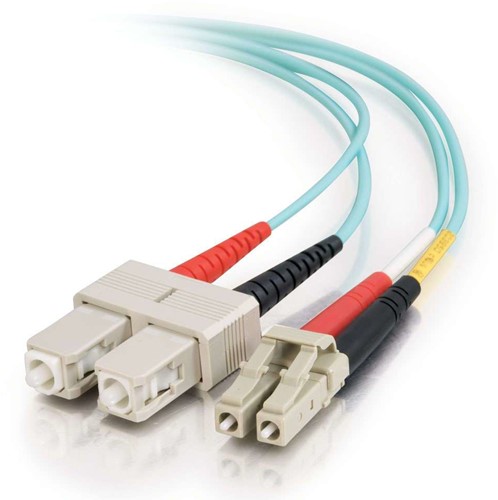 C2G 85531 Glasvezel kabel 1 m LC SC OFNR Turkoois