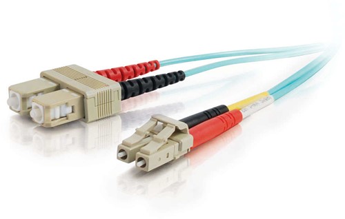 C2G 85532 Glasvezel kabel 2 m LC SC OFNR Turkoois