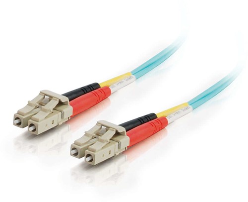 C2G 85555 Glasvezel kabel 15 m LC OFNR Turkoois