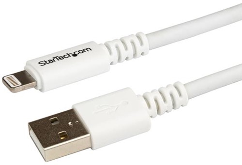 StarTech.com 3 m lange witte Apple 8-polige Lightning-connector-naar-USB-kabel voor iPhone / iPod / iPad