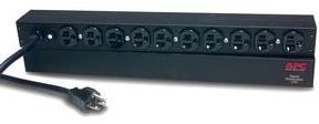 APC Rack PDU, Basic, 1U, 20A, 120V energiedistributie Zwart