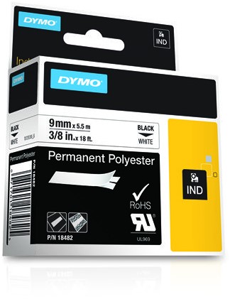 DYMO 18482 labelprinter-tape Zwart op wit-3