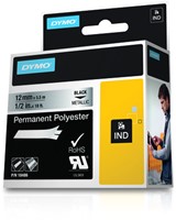DYMO 18486 labelprinter-tape Zwart op metallic-2