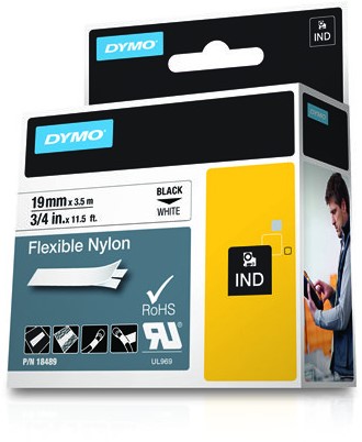 DYMO 18489 labelprinter-tape Zwart op wit-2