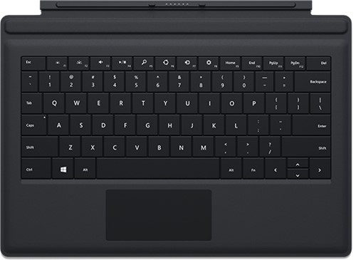 Microsoft Surface Pro Type Cover QWERTY Engels Microsoft Cover port Zwart