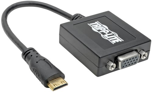 Tripp Lite P131-06N-MINI video kabel adapter 0,1524 m Mini HDMI VGA (D-Sub) Zwart