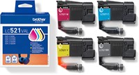 Brother LC521VAL inktcartridge 4 stuk(s) Origineel Zwart, Cyaan, Magenta, Geel-2