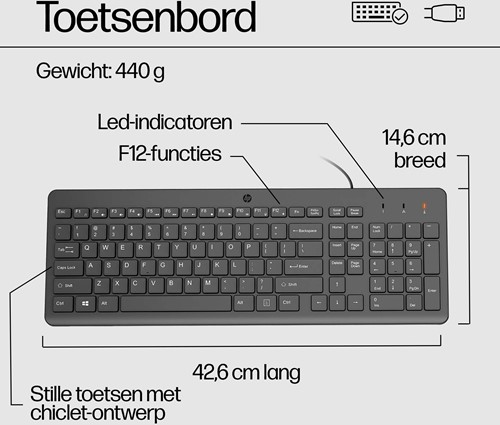 HP 150 muis en toetsenbord met kabel-2
