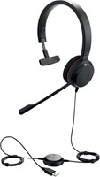 Jabra Evolve 20 MS Mono Headset Bedraad Hoofdband Kantoor/callcenter USB Type-A Zwart-2