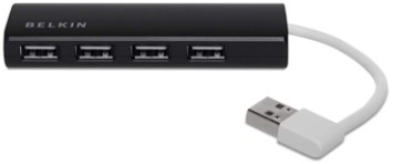 Belkin F4U042BT interface hub 480 Mbit/s Zwart