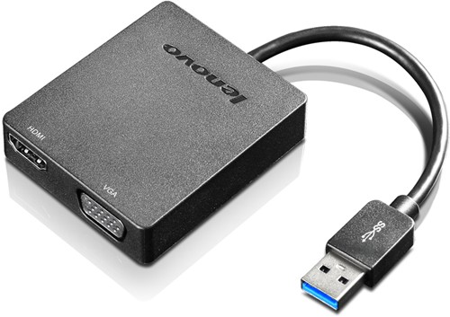 Lenovo Universal USB 3.0 to VGA/HDMI USB Type-A Zwart