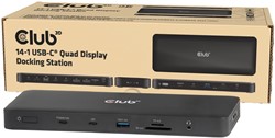 CLUB3D Club 3D 14-in-1 USB-C® Quad Display Dockingstation – 4 Schermen & 100W Snelladen