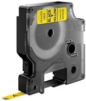 DYMO D1 -Standard Labels - Black on Yellow - 6mm x 7m