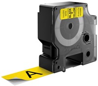 DYMO D1 -Standard Labels - Black on Yellow - 24mm x 7m