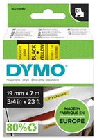 DYMO D1 -Standard Labels - Black on Yellow - 19mm x 7m-2